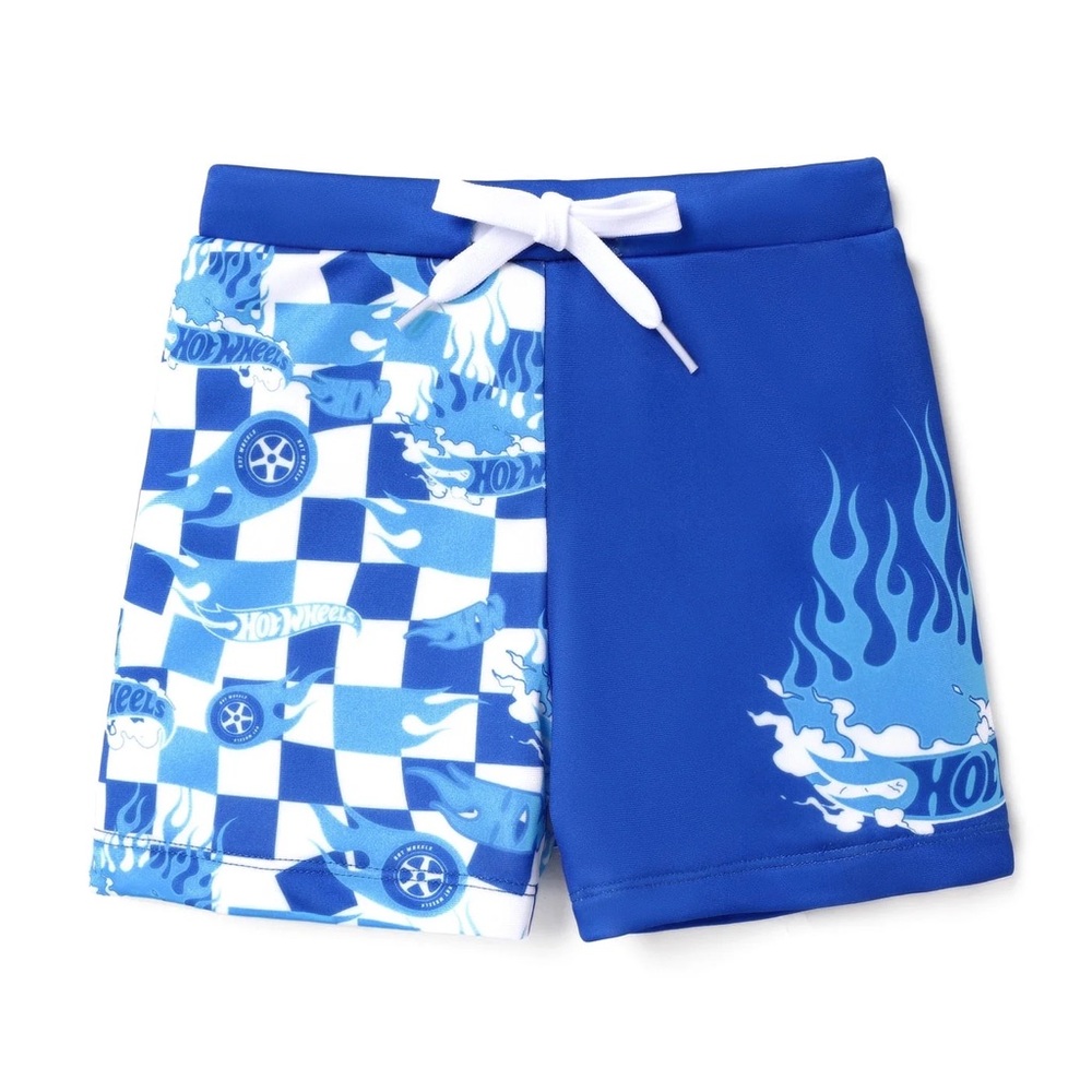 NEW WITH TAGS Boys Size 8/8 Blue Hot Wheels Swim Shorts